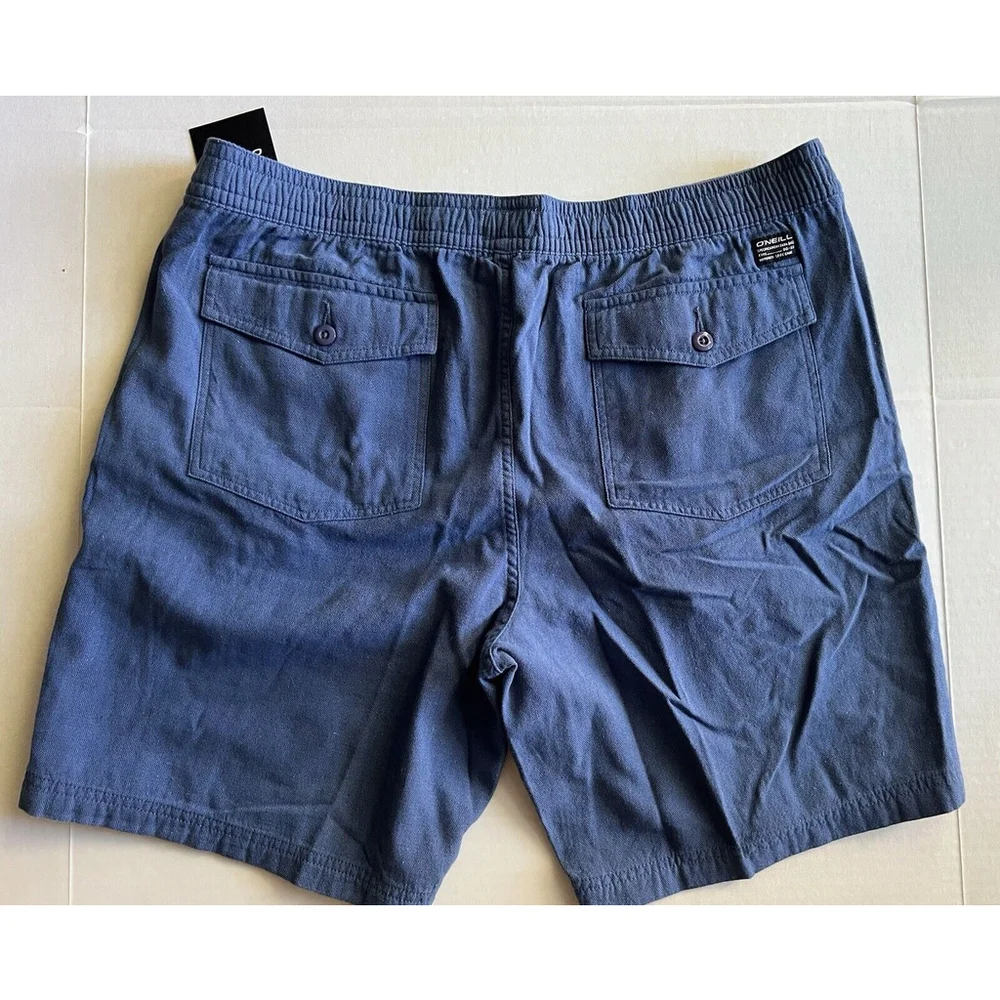 O'Neill Willow Elastic Waist 8" Hybrid Shorts Pull On Relaxed Fit Dark Blue Golf - Picture 6 of 7